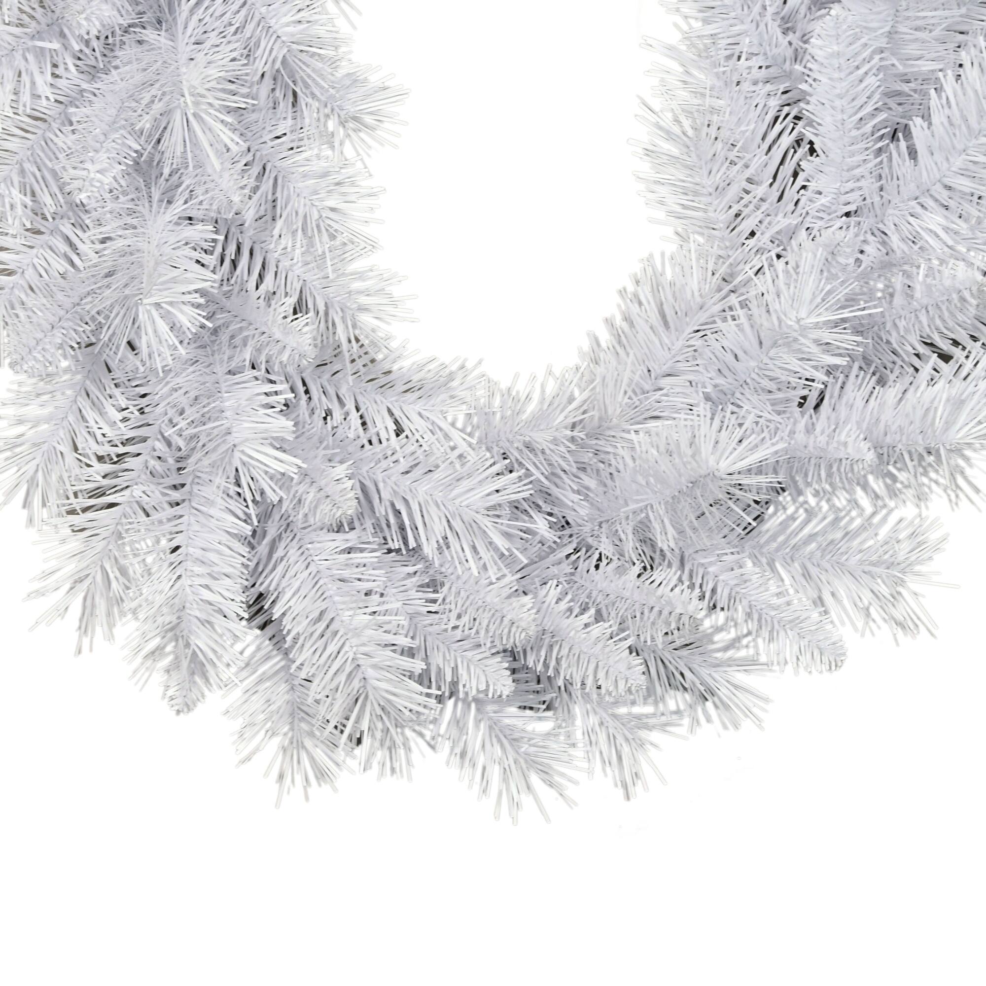 9ft. White Artificial Round Valley Pine Garland